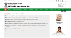 Desktop Screenshot of petroleum.nic.in